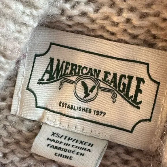 American Eagle Sweater Womens‎ Size XS Ombre Knitted Mock Neck pullover Cropped - Picture 10 of 12